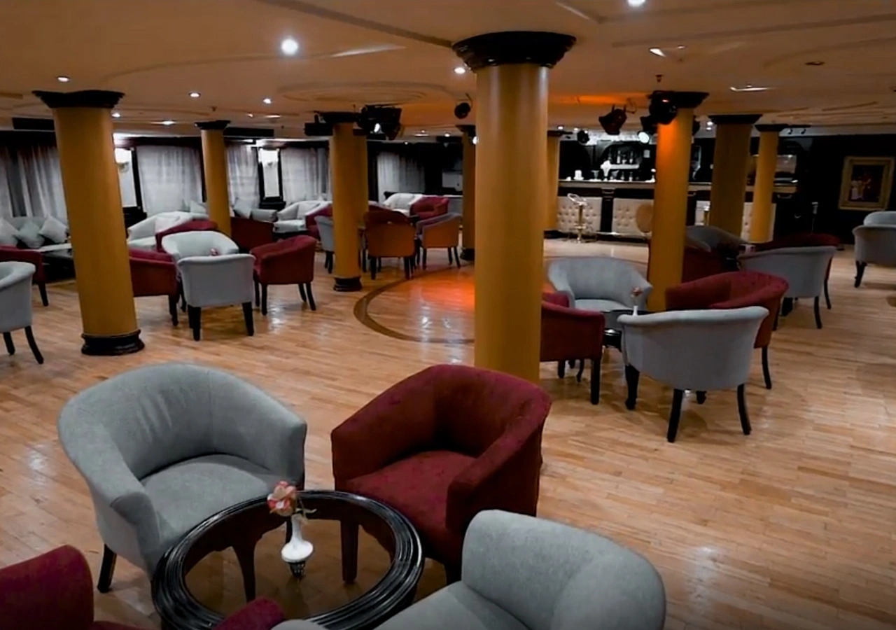 Lounge aboard the MS Stephanie Nile Cruise Nile cruise